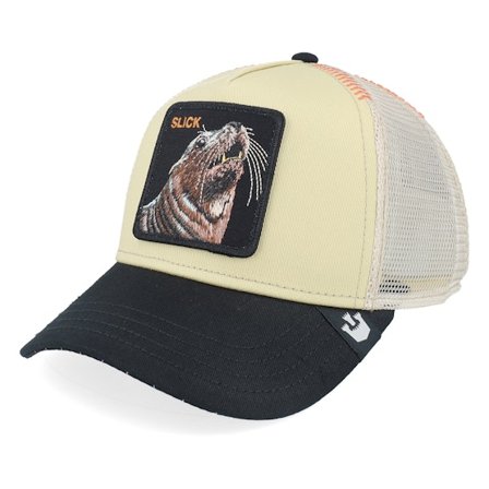 Goorin Bros. - Beige trucker Kasket - The Slick Seal Beige A-Frame Trucker @ Hatstore