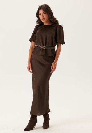 VILA - Viellette Hw Midi Skirt - Kläder - - Bubbleroom