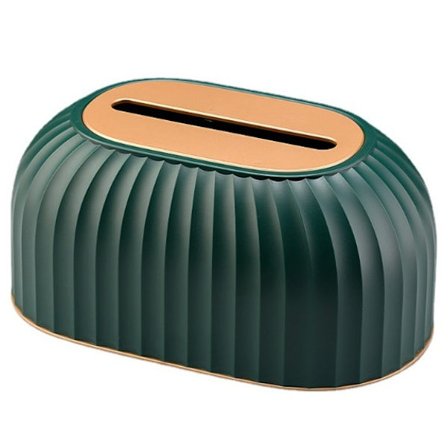 Pappershållare, papperslåda matbord soffbord förvaringslåda (lyxig ljusgrön platinaöverdrag)