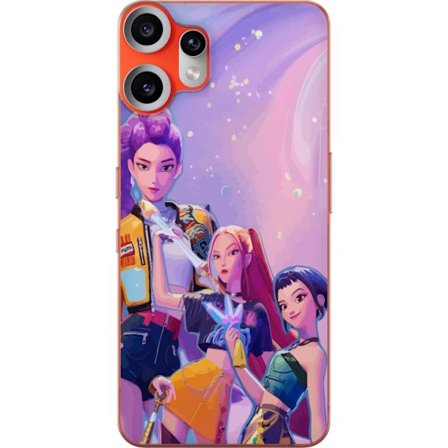 Kompatibelt Mobildeksel til Nothing CMF Phone 2 Pro Futuristiske popdamer i neonfarger med magiske detaljer mot en drømmeaktig galaksebakgrunn