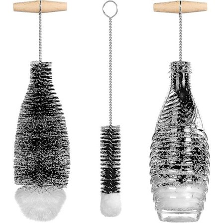 Flaskborste, Set med 2 flaskborstar för rengöring av Soda Stream, långhandtagad vattenflaskrengörare Bru Gift