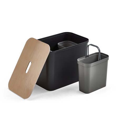 SmartStore Sammelbehälter mit Sitz, 76 l, schwarz