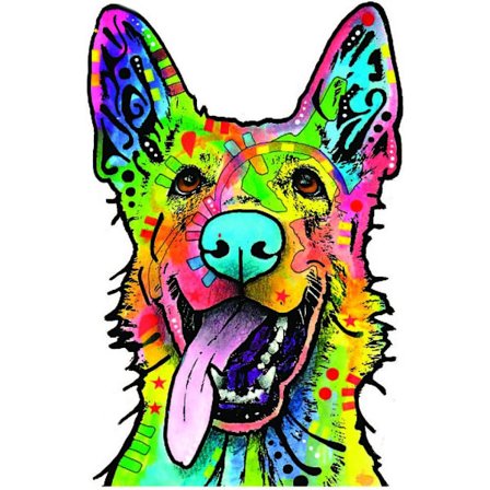 5-pak Tysk Schäferhund klistremerker for bil - utendørs vinylklistremer D