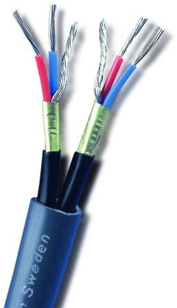 SUPRA 1001800174 Audiokabel flamskyddad och halogenfri 2x2x0.24 mm², 200 m, Anslutningsdon & kablar