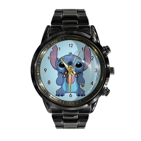 #Stitch-nukkeanimaatio Painettu Kvartsikello Kestävä#