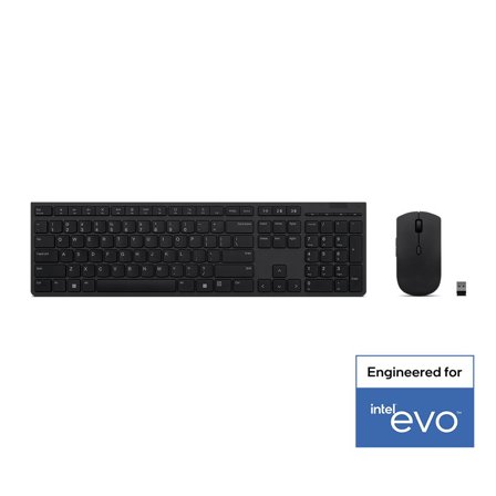 Lenovo Professional - tastatur- og mussett - QWERTY - Dansk - grå