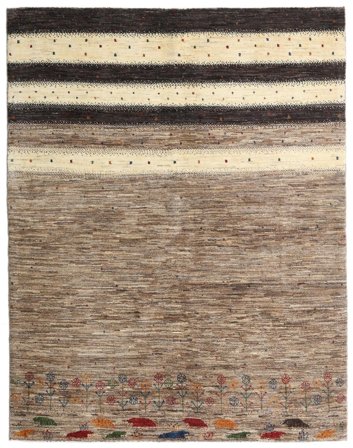 Striped Small Gabbeh Fine Rug 154X198 Wool