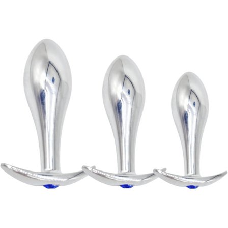 Analpluggset i rostfritt stål, analdildo penis butt plug onani anal dilator massageapparat stimulering sexleksak för män kvinnor