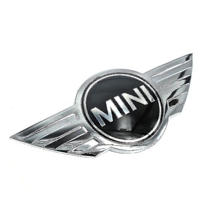Krom/svart Mini Cooper Emblem til frontgrill, panser, bakluke og bagasjelokk