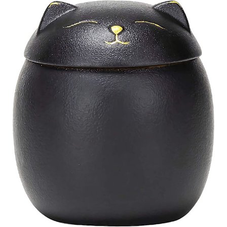 Katturna för kattaska Minnessak för husdjur Urnor Katter Svart katturna 3" X 3" (svart)