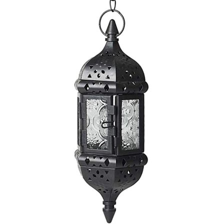 Marokkansk stil lysestage vintage dekorative lanterne stearinlys til jul, terrasse, have, balkon, fest, hængende