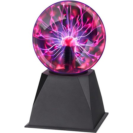 Plasmakugle 5 tommer, Plasmakugle Touch og Lydfølsom Plasma Lampe Plug-in Elektrisk Kugle Lampe Videnskabelig Gave til Børn, Dekoration, Fest, 