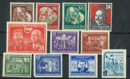 DDR - Flot sammenstilling af postfriske frimærker