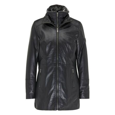 Carlo Colucci Leather Jakke Sort, Dame
