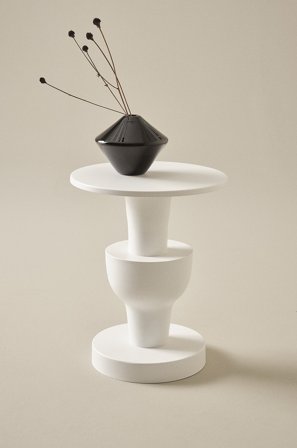 Jotex - Sidebord, Diameter 41 Cm Hvit - BRANFORD - Kjøp Sidebord & småbord hos Jotex