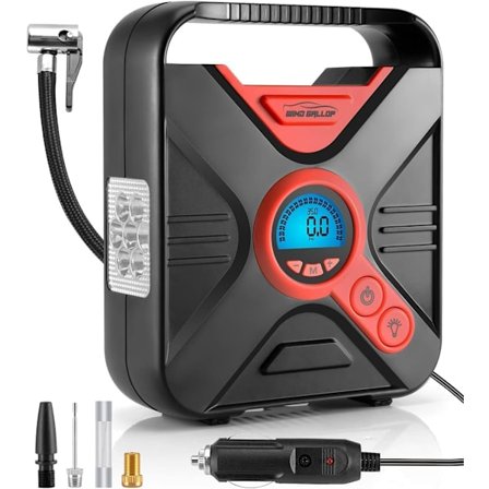 Bil däckuppblåsare mini tryckmätare ventil luftkompressor 12v digital däckpump bil luftpump