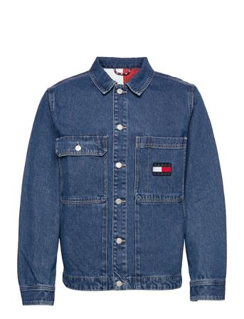Boxy Shirt Jacket Ae731 Svmbr Blue Tommy Jeans