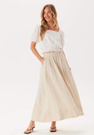 YAS - Yasflaxy Hw Ankle Skirt - Birch