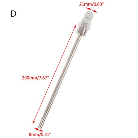 8MM temperatursensor rustfrit stål sonde vandtank skal S