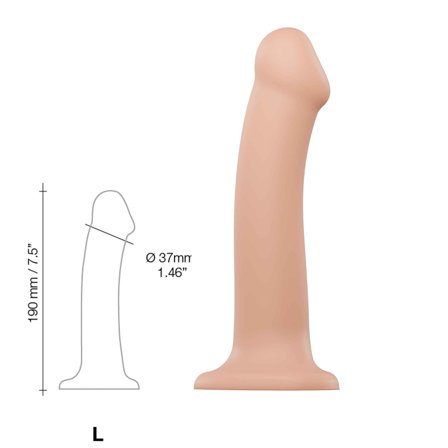 Böjbar Dildo Dual Density Large - 19 cm-strap-on-me - Vuxen.se - Mjuk dildo