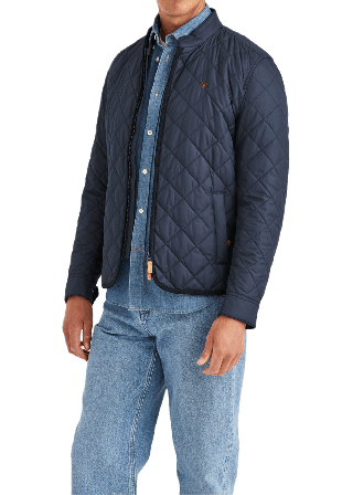 Morris Teddy Quilted Jacket Jackor Herr Blå XL