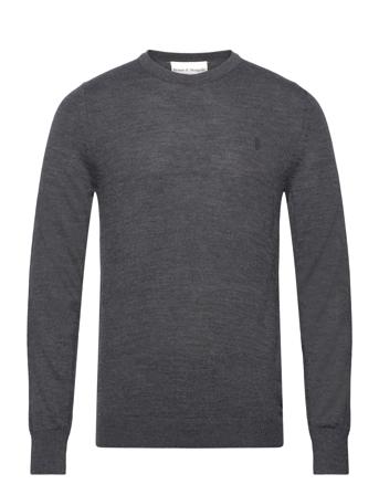 Bs Jupiter Regular Fit Knitwear Strikkegenser M. Rund Krage Grå Bruun & Stengade*Betinget Tilbud