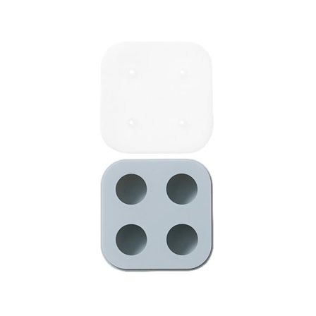 4-håls rund stjärnhimmel klubba silikagelform DIY bakning tredimensionell sfärisk chokladklubba (blå)