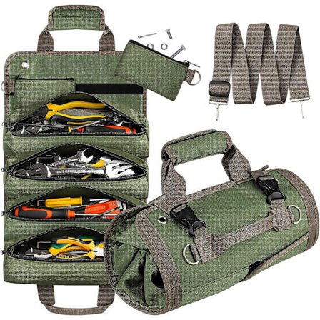 Verktøyveske, Verktøyrull, Heavy Duty Verktøyorganisator for Menn og Kvinner