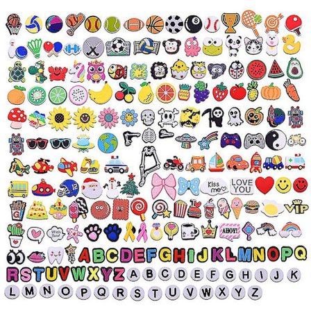 100 st olika skoberlocker för skor & armband Armbandsdekoration 1 år, vuxen, unisex