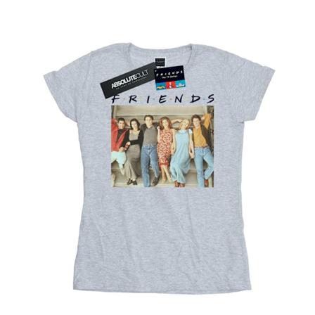 Friends Dam/Damer Gruppfoto Trappor Bomull T-shirt S Sport Sports Grey S