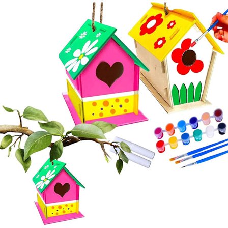 5 stk kolibrierehuse til rede, håndvævet kugleform fuglerede til udendørs ophængning - håndvævet kolibriere, stort gærdesnøglefinke fuglehus F