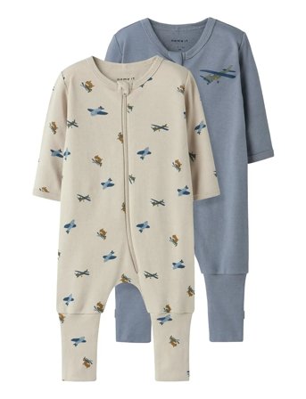 name it | Nbmnightsuit 2P Zip Ff Airplane Noos | 62