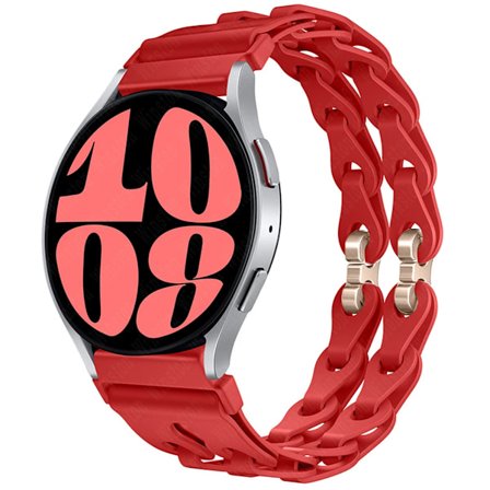 22mm 20mm Kedjearmband för Samsung Galaxy Watch 7 6 5 4 6Classic Silikonarmband för Huawei GT4 3Pro för Amazfit GTR 4/GTS Armband