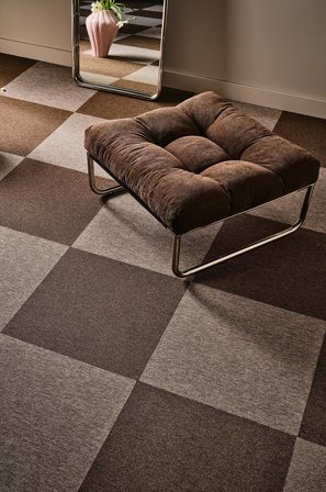 Jotex - Tekstilfliser Med 20-pakk Color 97 Brown - SIERRA - Kjøp Teppefliser hos Jotex