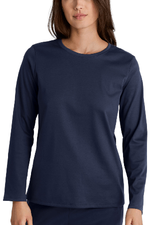 Calida Favourites Sleep Långärmad T-shirt 15357 Underkläder Dam Blå L