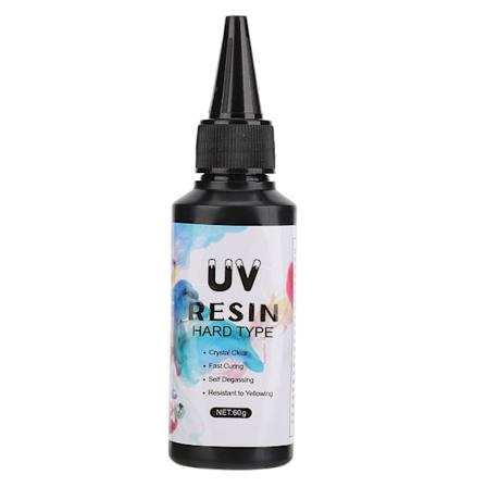UV-hartsi käsintehty DIY läpinäkyvä väri kellastumaton nopea kovettuminen kirkas UV-liima liima käsityökoristeisiin 60g