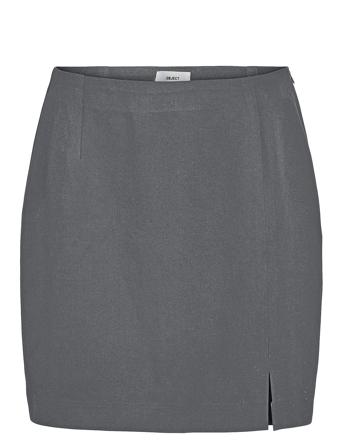Objlisa Mw Mini Skirt Noos Grey Object