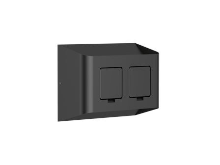 Aneta Lighting Sögne 71202-15 Vegglampe med uttak, 10 W, svart, Belysning