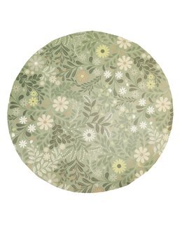 Bordstablett Backa småblommig rund 1-pack Grön - Redlunds
