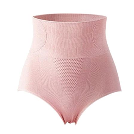 Kvinnors Body Shaper Höftlyft Magekontroll Högmidjade Knickers Pink M