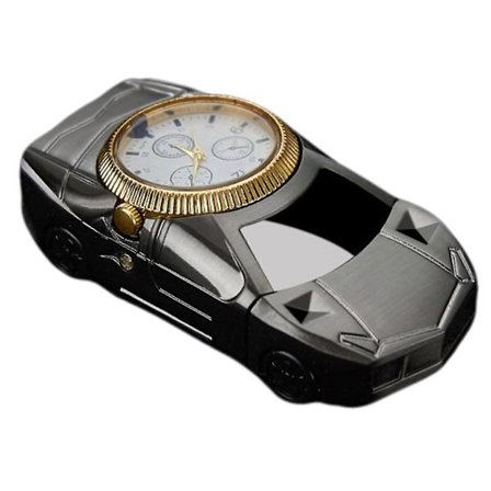 Bilformet Torch Lighter med Urskive - Rød Flamme Genopfyldelig Butanlighter, Cool Custom Legetøj til Mand Fødselsdagsgaver[HK]