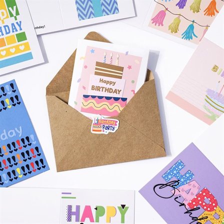 Födelsedagskort med kuvert 20-pack