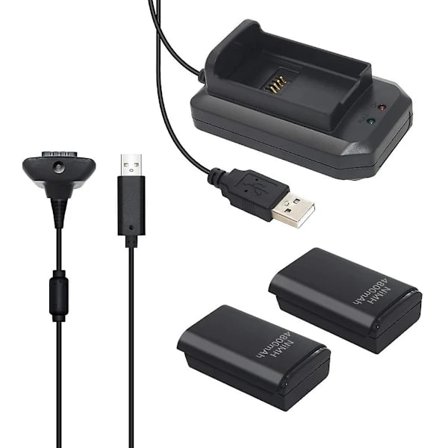 Oppladbart spillkontrollerbatteri erstatning for batteriladesett kompatibel Xbox 360