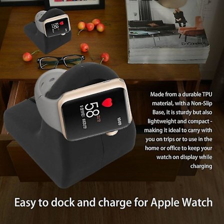 TPU Dokkingsstativ Holder Lader Cradle Apple Watch