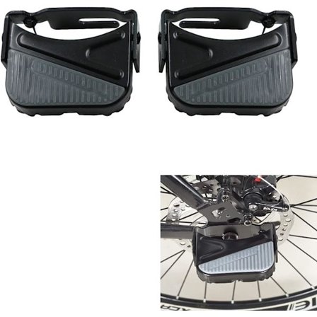 Cykelpedaler Plastik Skridsikre Pedaler - Automatiske Cykelpedaler Sammenklappelige Bagpedal MTB Trekking Universal Resin Tilbehør Forlænget Aksel 