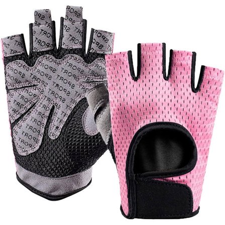 ING Fingerløse Fitnesshandsker til Kvinder, Åndbare med Fuld Håndfladebeskyttelse til Vægtløftning, Træning i Fitnesscenter, Styrketræning og Cykling,