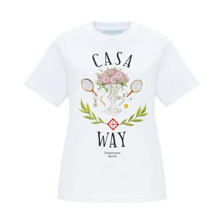 Casablanca Printed T-shirt Hvid, Dame T-shirts