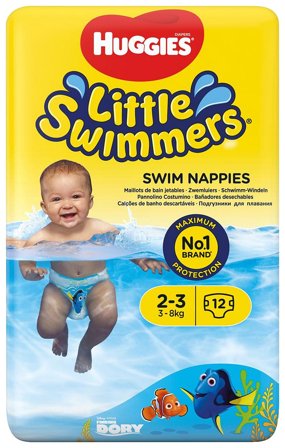 Huggies Little Swimmers Str. 3-8 kg 12 stk., Børn & Forældre, Bleer, Svømmebleer
