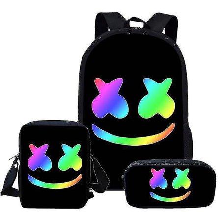 Kids Marshmello Dj 3piece Schoolbag Backpack