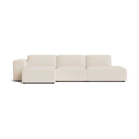 Soma Chaiselongue-Sofa, links | Open end, Lincoln Beige, Cord-Optik, modernes Design, bequeme Nozag-Federung, hochwertige Polsterung, 75cm